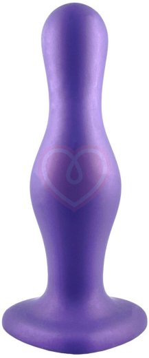 Изогнутый фаллоимитатор Strap-On-Me Dildo Plug Curvy размер S 12,5 см фиолетовый фото 3
