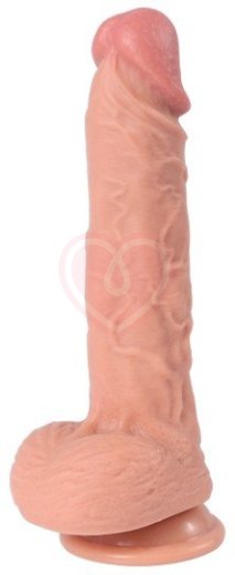 Реалистичный фаллоимитатор Real Dual Layer 23 см фото 1