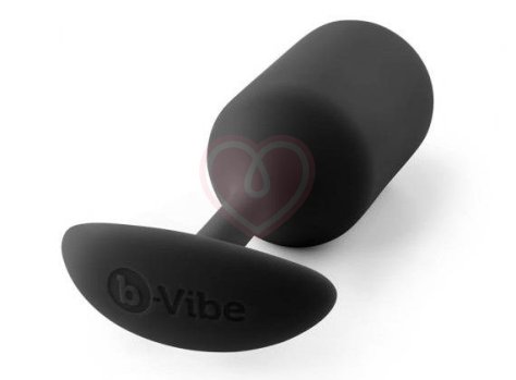 Утяжелённая анальная пробка для ношения b-Vibe Snug Plug 3 средняя чёрная фото 6