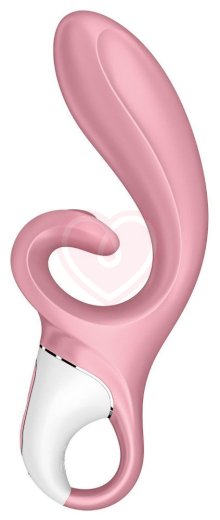Вибратор с клиторальным стимулятором Satisfyer Hug Me розовый фото 2