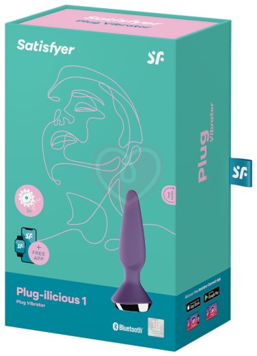 Анальная вибропробка Satisfyer Plug Ilicious 1 с приложением фиолетовая фото 2