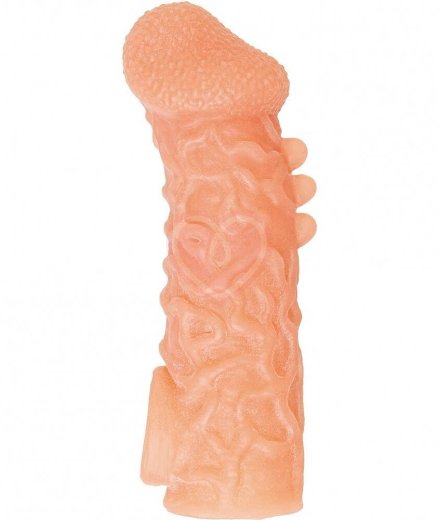 Насадка с бугорками и отверстием для мошонки Kokos Cock Sleeve CS007-L фото 1