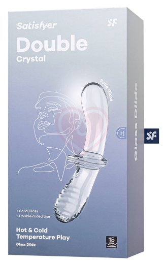 Двухсторонний фаллоимитатор Satisfyer Double Crystal из прозрачного стекла фото 5