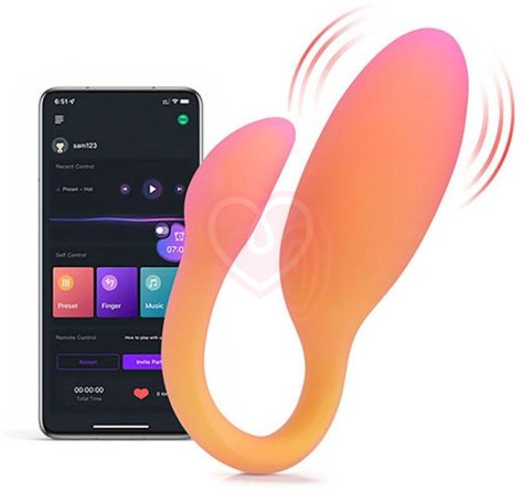 Вибратор Magic Motion Flamingo Max с дистанционным управлением оранжевый фото 3