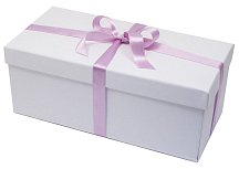 Высокая подарочная коробка 25х18 см белая