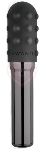 Большая вибропуля с двумя насадками Le Wand Grand Bullet чёрный хром фото 1