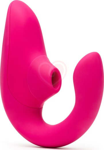 Вибратор для зоны G c бесконтактной стимуляцией клитора Womanizer Blend малиновый фото 1