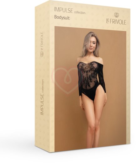 Боди с этническим узором и длинными рукавами Impulse чёрное фото 6