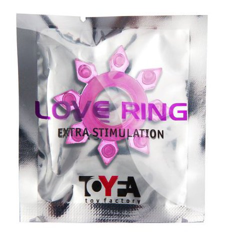 Кольцо эрекционное Toyfa Love Ring снежинка розовое фото 2