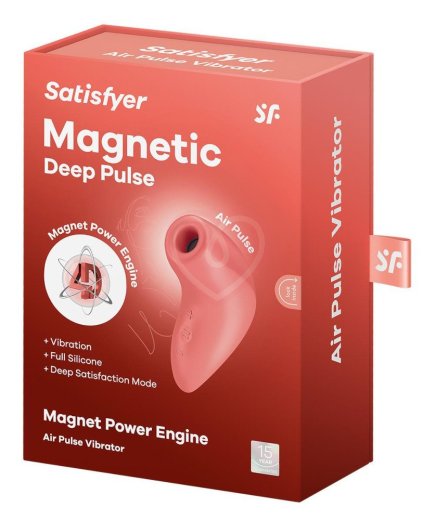 Вакуумный стимулятор Satisfyer Magnetic Deep Pulse коралловый фото 5