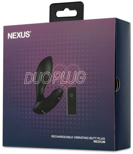 Анальная вибропробка Nexus Duo Plug Medium с дистанционным управлением чёрная фото 2