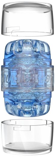 Сквозной мастурбатор Fleshlight Quickshot Turbo Blue Ice голубой фото 2