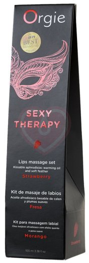 Масло для оральных ласк Orgie Lips Massage Set со вкусом клубники 100 мл фото 4