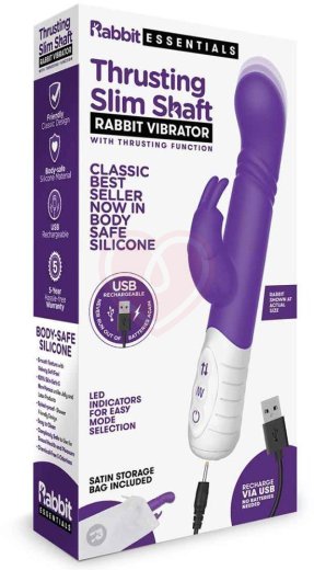 Вибратор-кролик с пульсирующей головкой Slim Shaft Thrusting G-Spot Rabbit фиолетовый фото 11