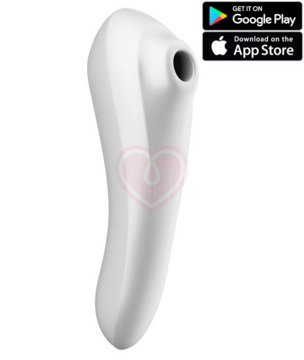 Вакуумно-волновой вибратор с приложением Satisfyer Dual Pleasure белый фото 1