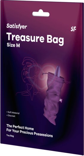 Мешочек для хранения вибратора Satisfyer Treasure Bag M фиолетовый фото 3