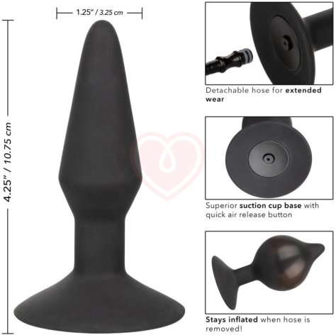 Расширяющаяся анальная пробка Silicone Inflatable Plug Medium фото 5