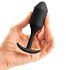 Утяжелённая анальная пробка для ношения b-Vibe Snug Plug 2 малая чёрная фото 5