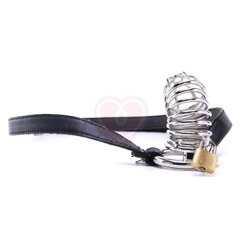 Кольцо верности Pipedream Chastity Belt с фиксацией головки с поясом фото 5
