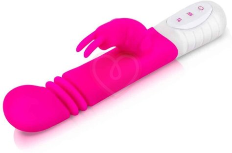Вибратор-кролик с пульсирующей головкой Slim Shaft Thrusting G-Spot Rabbit розовый фото 7