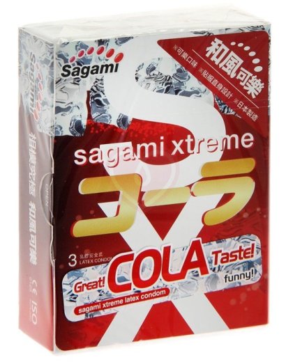 Презервативы Sagami Xtreme Cola со вкусом колы 3 шт фото 1