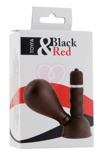 Помпа для сосков с вибрацией ToyFa Black&Red чёрная фото 2