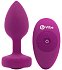 Маленькая вибропробка b-Vibe Vibrating Jewel Plug с кристаллом и пультом розовая фото 2