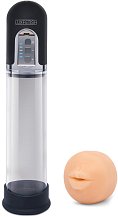 Вакуумная помпа с мастурбатором ротик Lux Fetish Blowjob Auto Sucker Penis Enlarger Pump