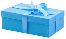 Подарочная коробка 21х14 см нежно-голубая