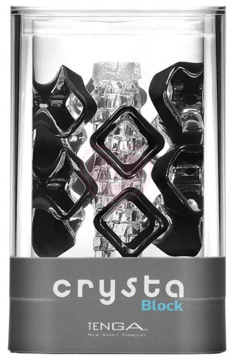 Мягкий мастурбатор с вставками Tenga Crysta Block прозрачный фото 3