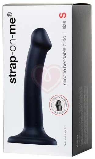 Гибкий фаллоимитатор на присоске Strap-on-me S 17 см чёрный фото 5