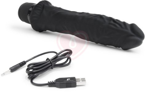 Реалистичный вибратор PowerCocks Girthy 20 см чёрный фото 3