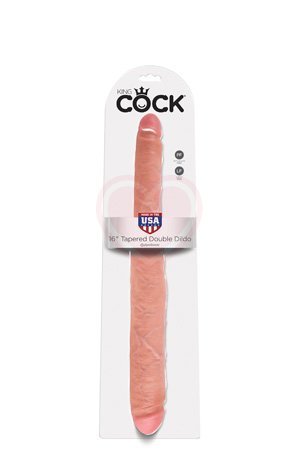 Фаллоимитатор двухсторонний гибкий King Cock Tapered Double Dildo 43 см телесный фото 3