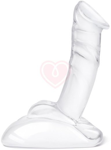 Стеклянный фаллоимитатор на подставке Rideable Standing Glass Cock With Stability Base фото 7