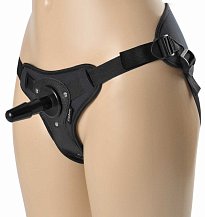 Трусики со штыком для насадок Sitabella Harness Dual Peak M чёрные
