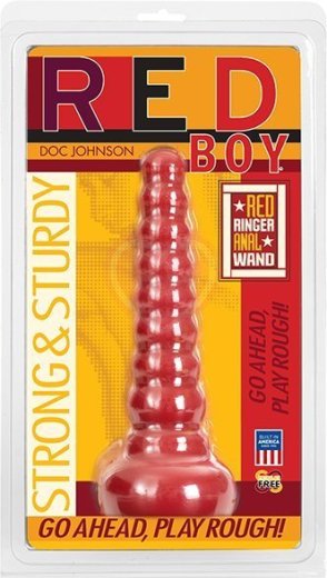 Большая анальная елочка Red Boy Anal Wand Butt Plug красная фото 2