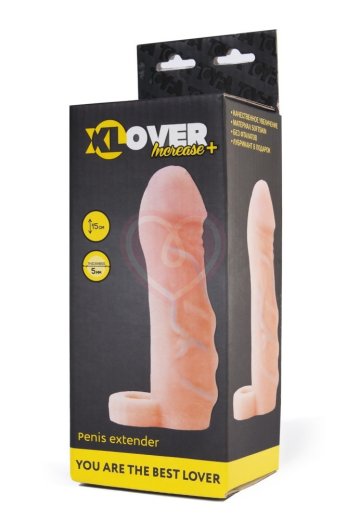 Насадка удлиняющая с кольцом ToyFa Xlover 15 см фото 2