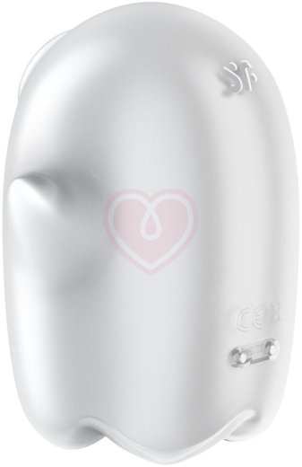 Вакуумый вибростимулятор клитора Satisfyer Glowing Ghost светящийся в темноте белый фото 4