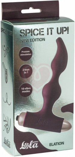 Анальный стимулятор с вибропулей Spice It Up New Edition Elation бордовый фото 2