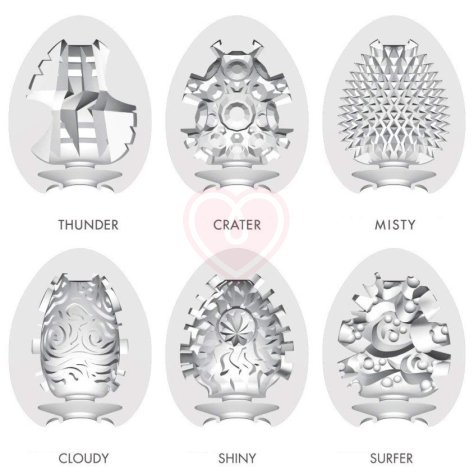 Набор мастурбаторов в форме яйца Tenga Eggs Set New Edition 6 шт фото 2