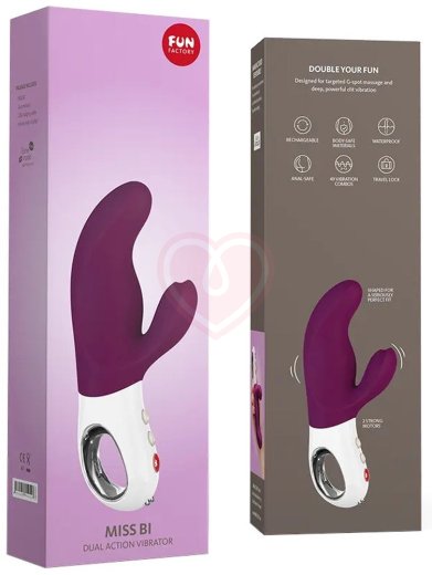 Вибратор со стимулятором клитора и точки G Fun Factory MiSS Bi фиолетовый фото 3