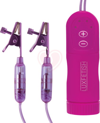 Виброзажимы для сосков с пультом Remote Control Vibrating Nipple Clips розовые фото 1