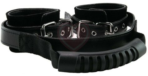 Наручники Ouch! Adjustable Leather Handcuffs чёрные фото 4