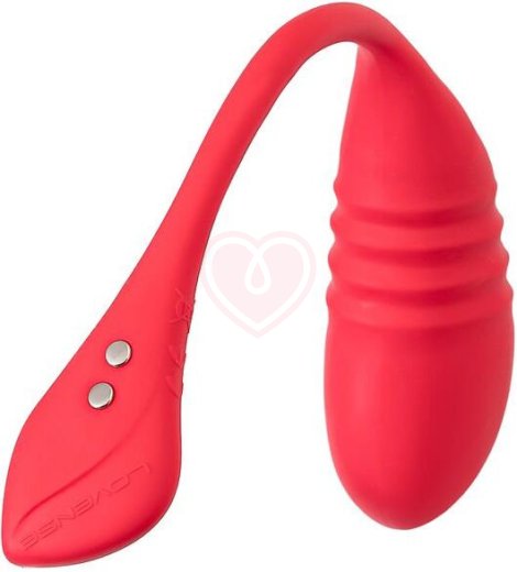 Виброяйцо с фрикциями и управлением со смартфона Vulse Lovense красное фото 2