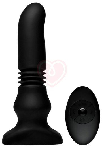 Анальный вибростимулятор с функцией пульсации Thrusting Plug чёрный фото 1