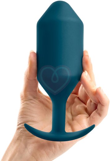 Утяжелённая анальная пробка для ношения b-Vibe Snug Plug 6 большая морская волна фото 2
