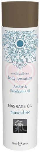 Массажное масло Shiatsu Massage Oil Masculine Амбра и эвкалипт 100 мл фото 1