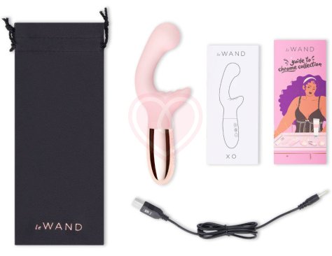 Вибратор для двойной стимуляции Le Wand XO розовое золото фото 3