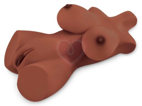 Мастурбатор-торс с грудью, вагиной и попкой PDX Plus Perfect 10 Torso Brown коричневый фото 2