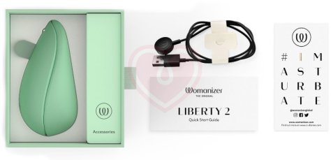 Вакуумный клиторальный стимулятор Womanizer Liberty 2 серо-зеленый фото 6